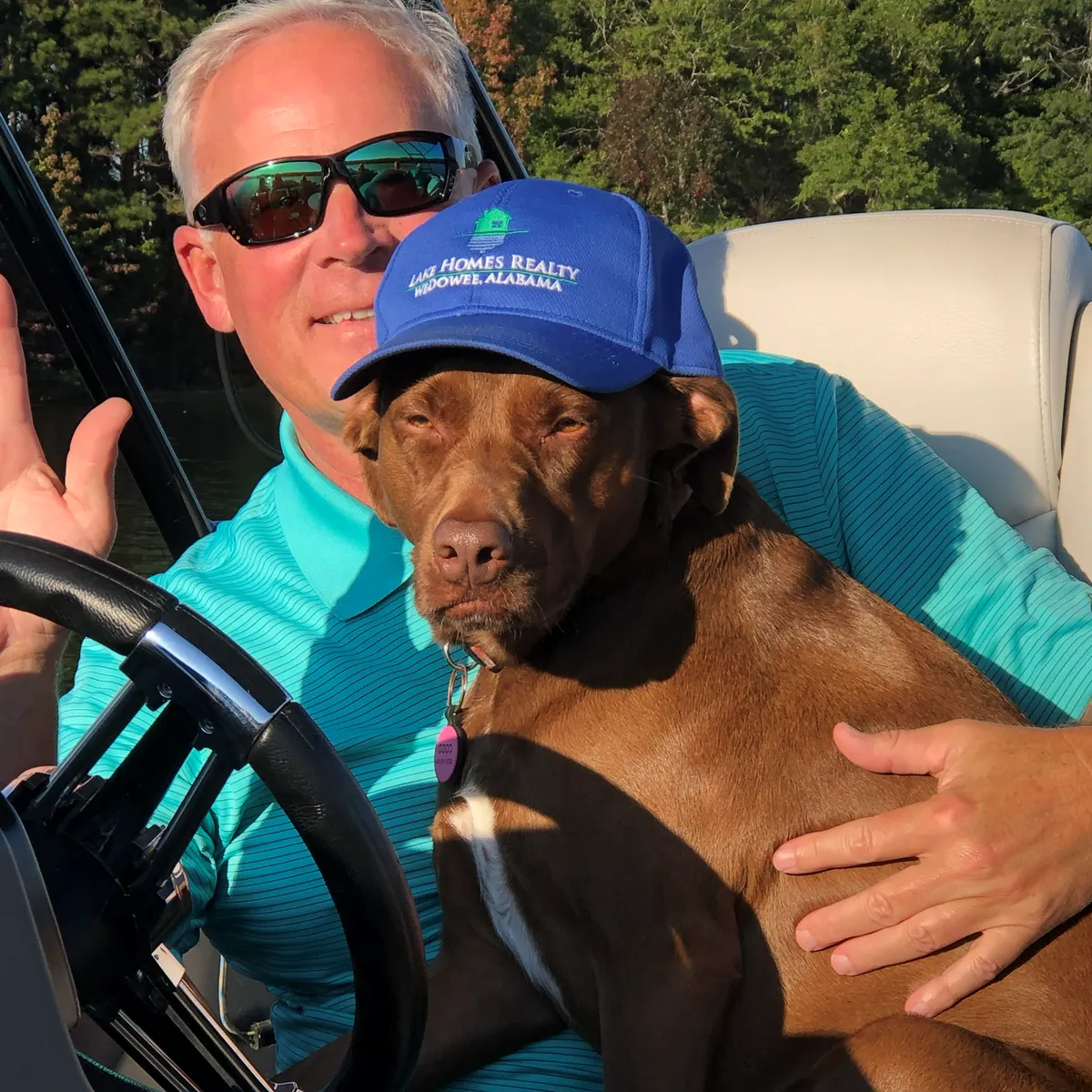 Coco taking her turn at the wheel